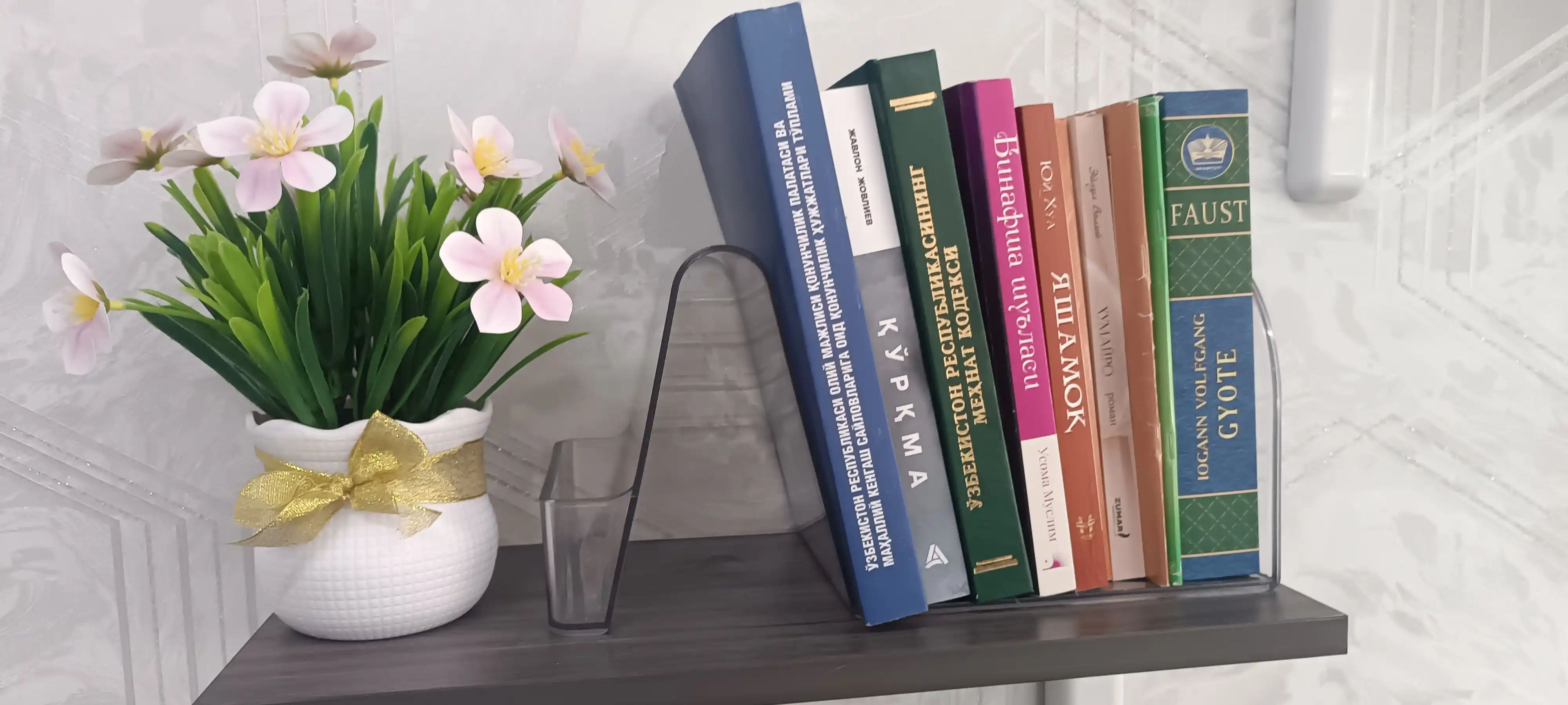 Органайзер для книг и тетрадей, с держателем для ручек, настольный, пластиковый