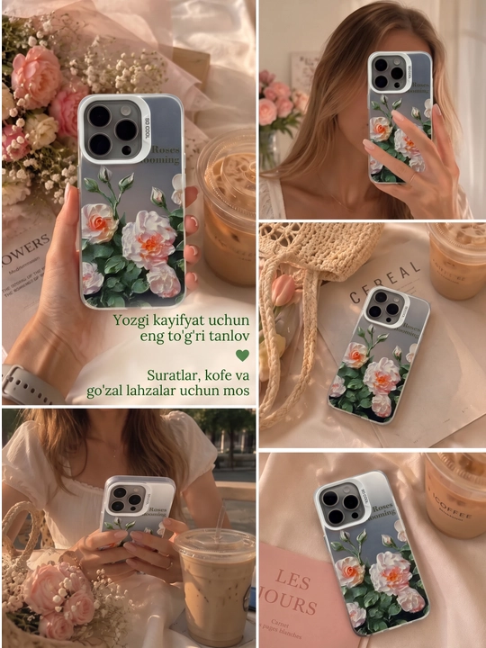 IPhone XR, X, XS, XS Max, 11, 12, 13, 14, 15, 16, Pro, Pro Max uchun g'ilof