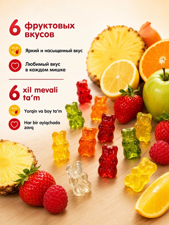 Жевательный мармелад Haribo Goldbear, 80 гр