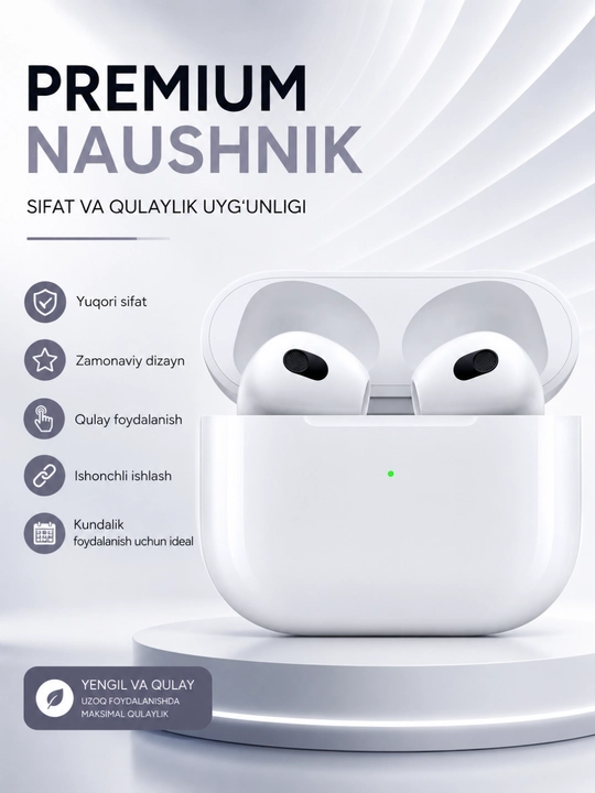Беспроводные Bluetooth-наушники 5.3 с HD-звуком, сенсорным управлением и микрофоном - 