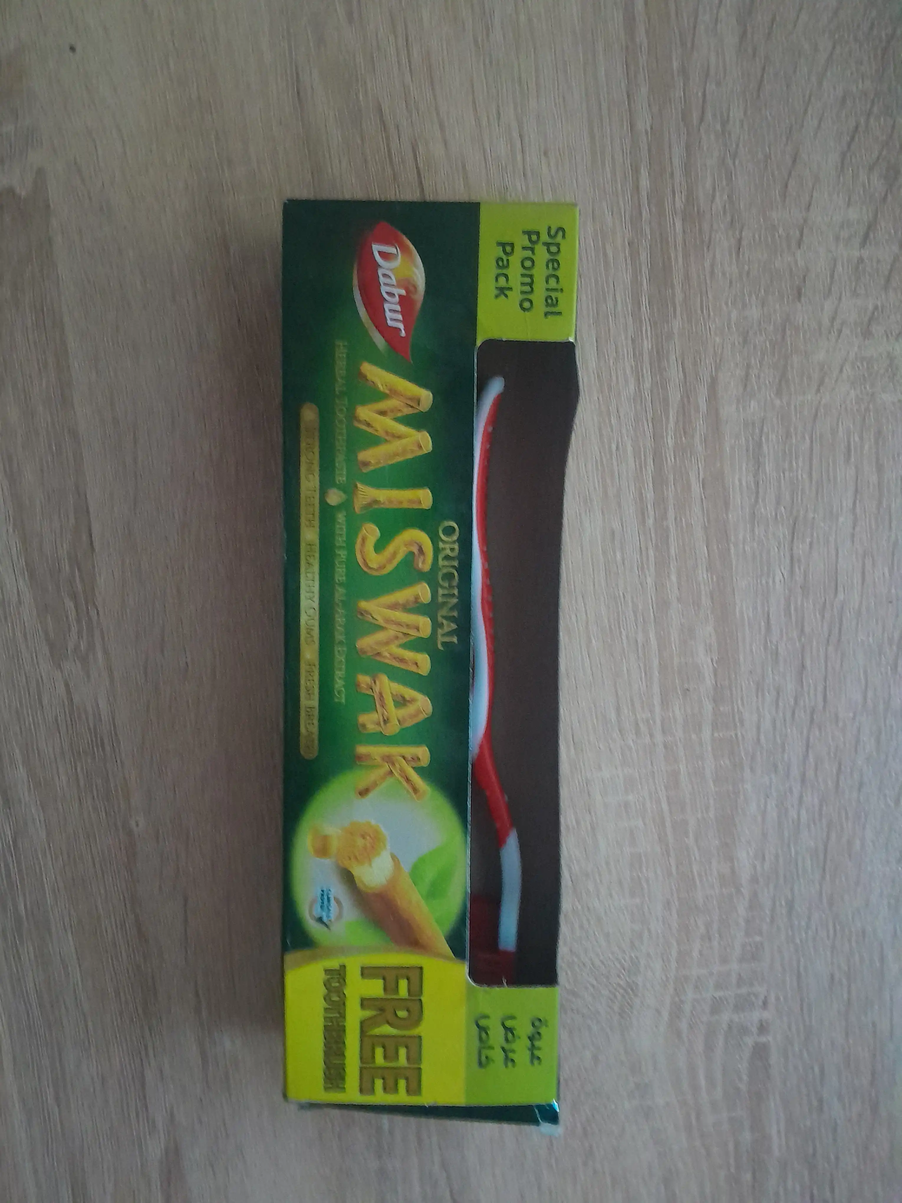 "Dabur Misvak" tish pastasi, misvokli, oqartiruvchi, ftorsiz, halol, 75 - 190 gr