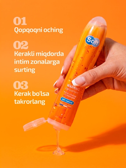 Soft Warming intim lubrikanti va massaj geli