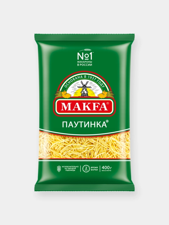 Макароны Makfa вермишель паутинка, 400 г