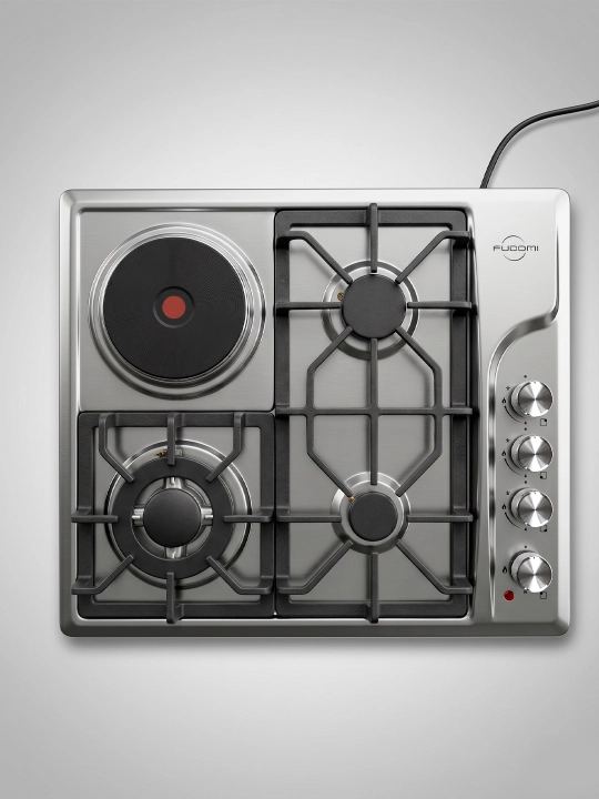 Aralash turdagi pishirish paneli Fudomi Heat HBS 4545 E, 4 ta konforka, WOK-konforka