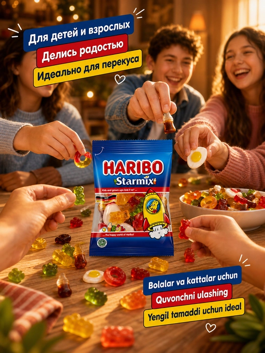 Marmelad Haribo Starmix chaynaladigan, 160 g