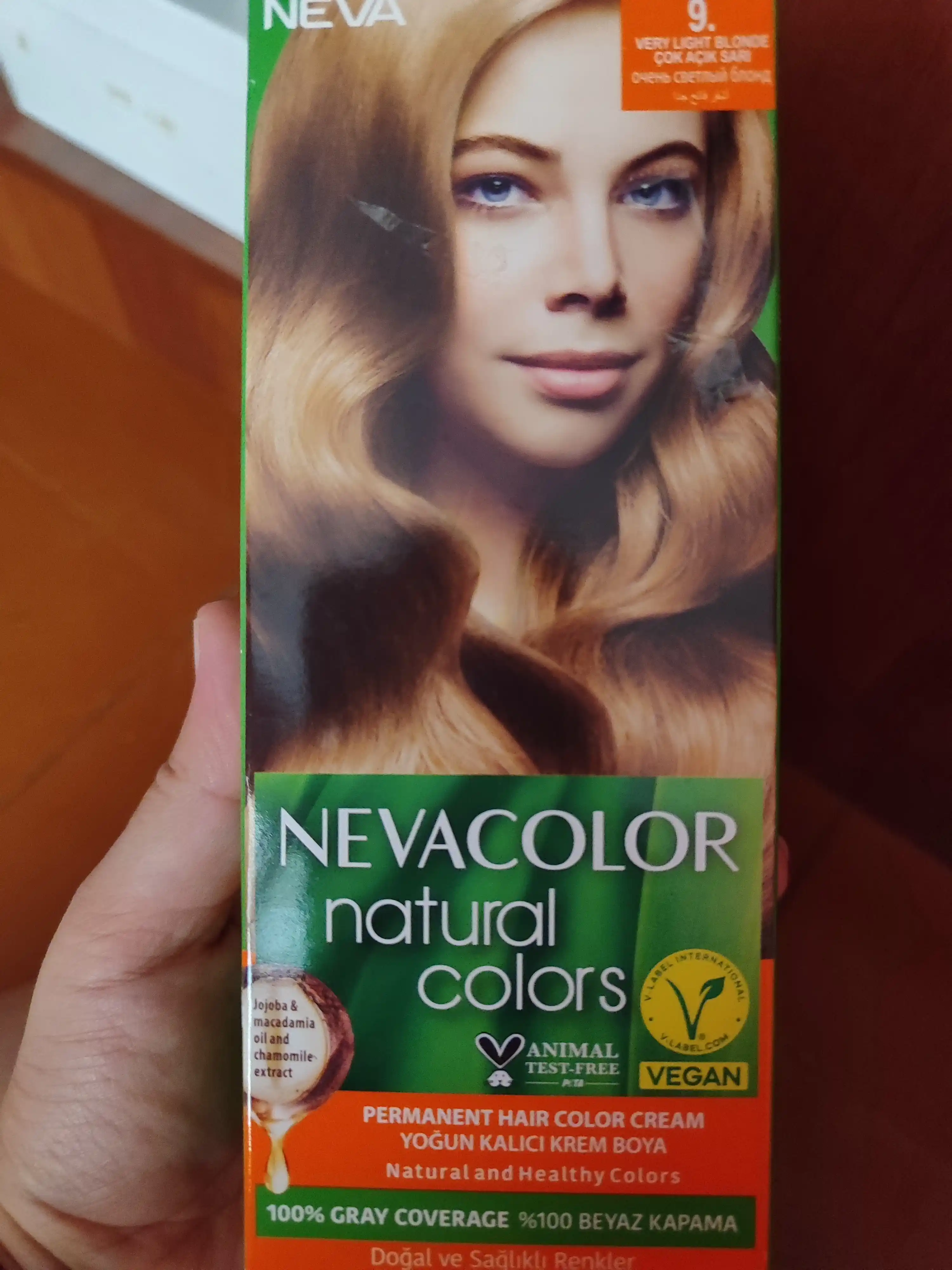 Soch bo'yog'i Nevacolor Natural Colors № 9, o'rta sarg'ish, 110 ml