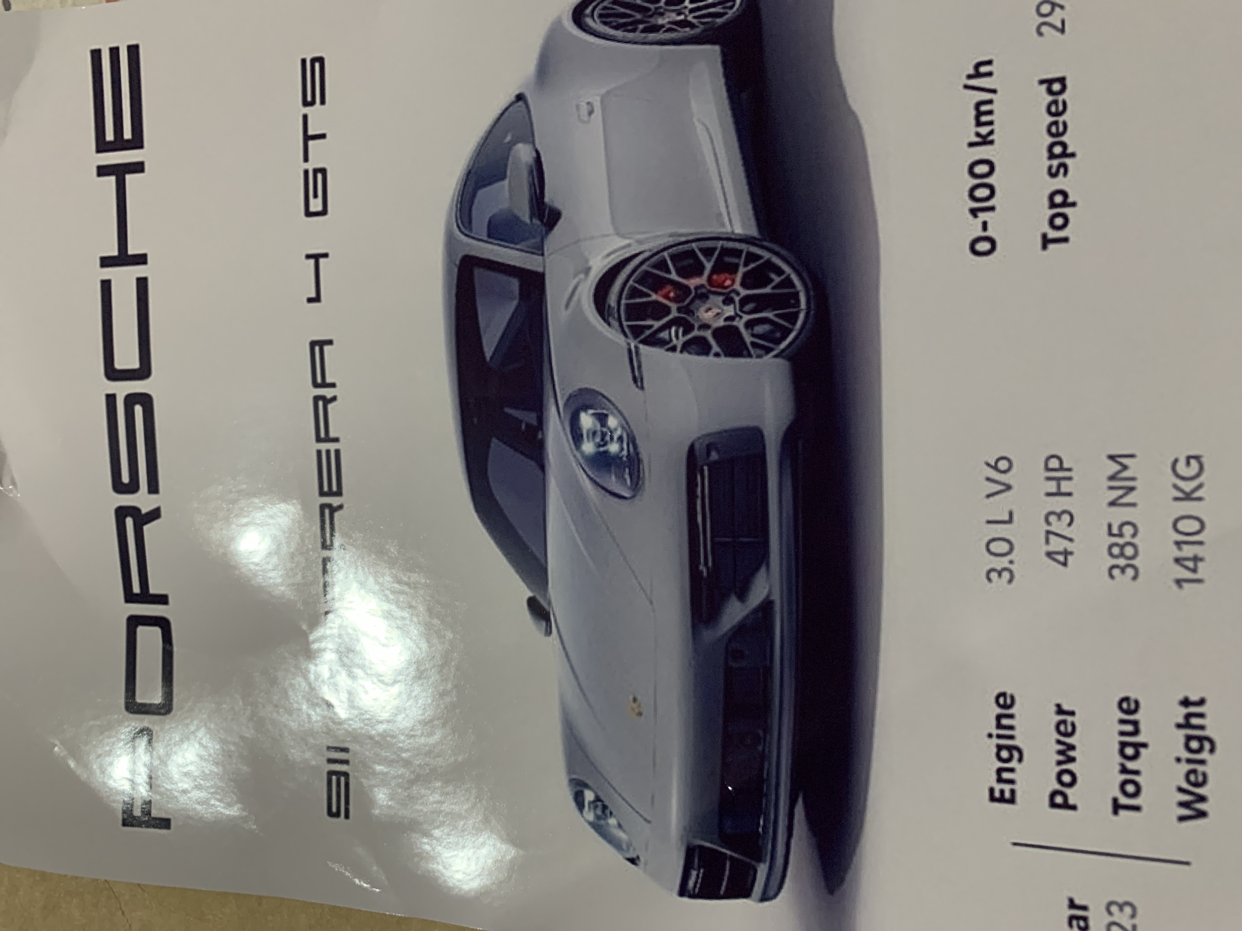 Постер-наклейка, формата A4. Porsche