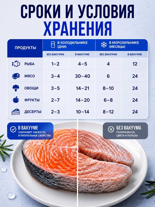Рифлёные вакуумные пакеты в рулоне для вакууматора 12/20/25/28/32 sm × 5 m