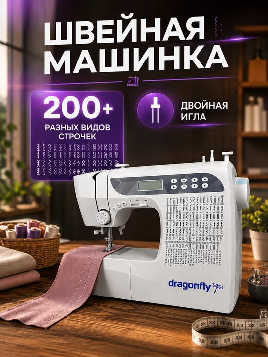 Dragonfly 1118 ko‘p funksiyali tikuv mashinasi