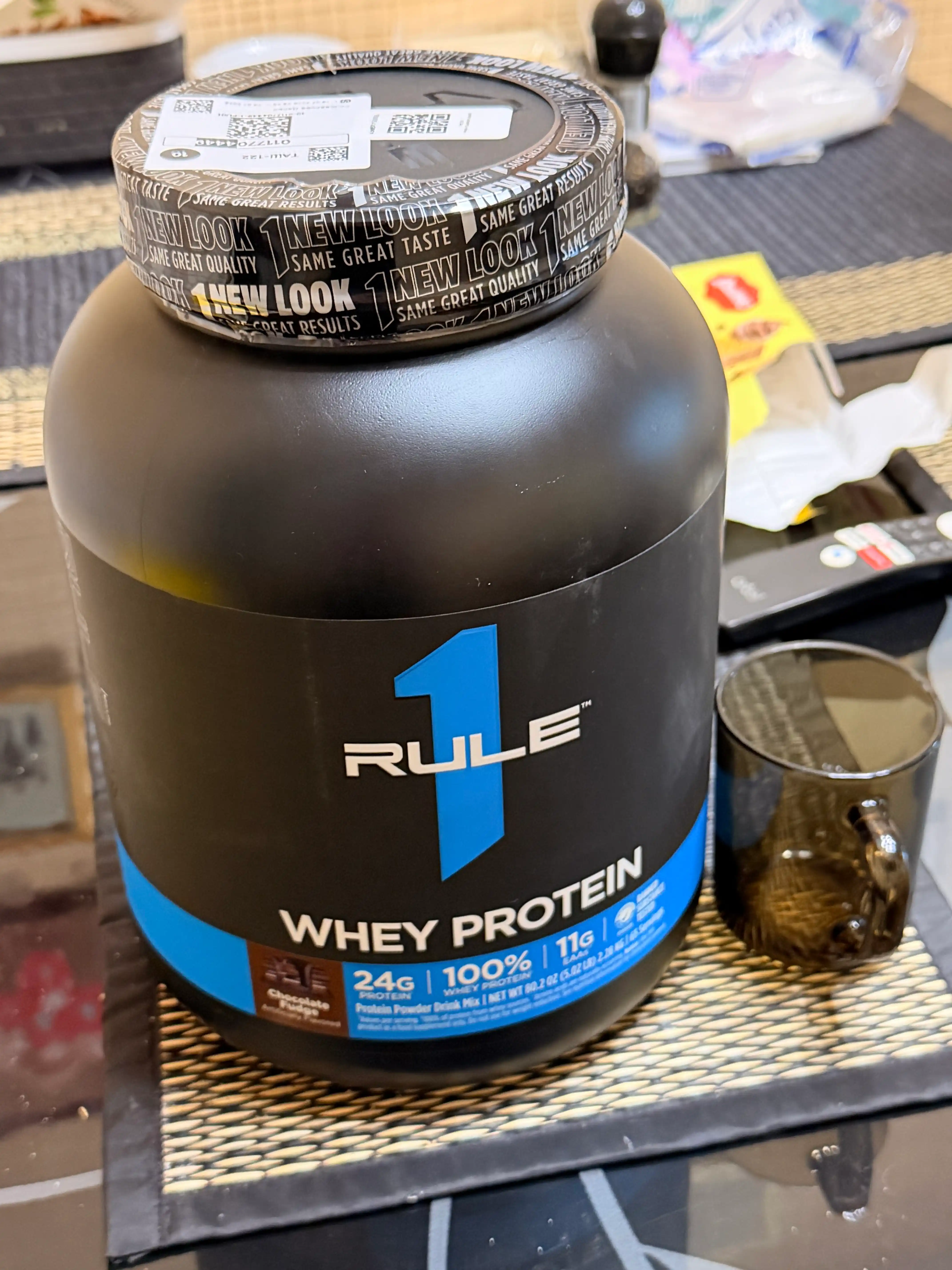 RULE1 WHEY blend protein, 0.4 g, 0.9 g, 2.3 kg, 4.6 kg, oqsil muskul o'stirish uchun