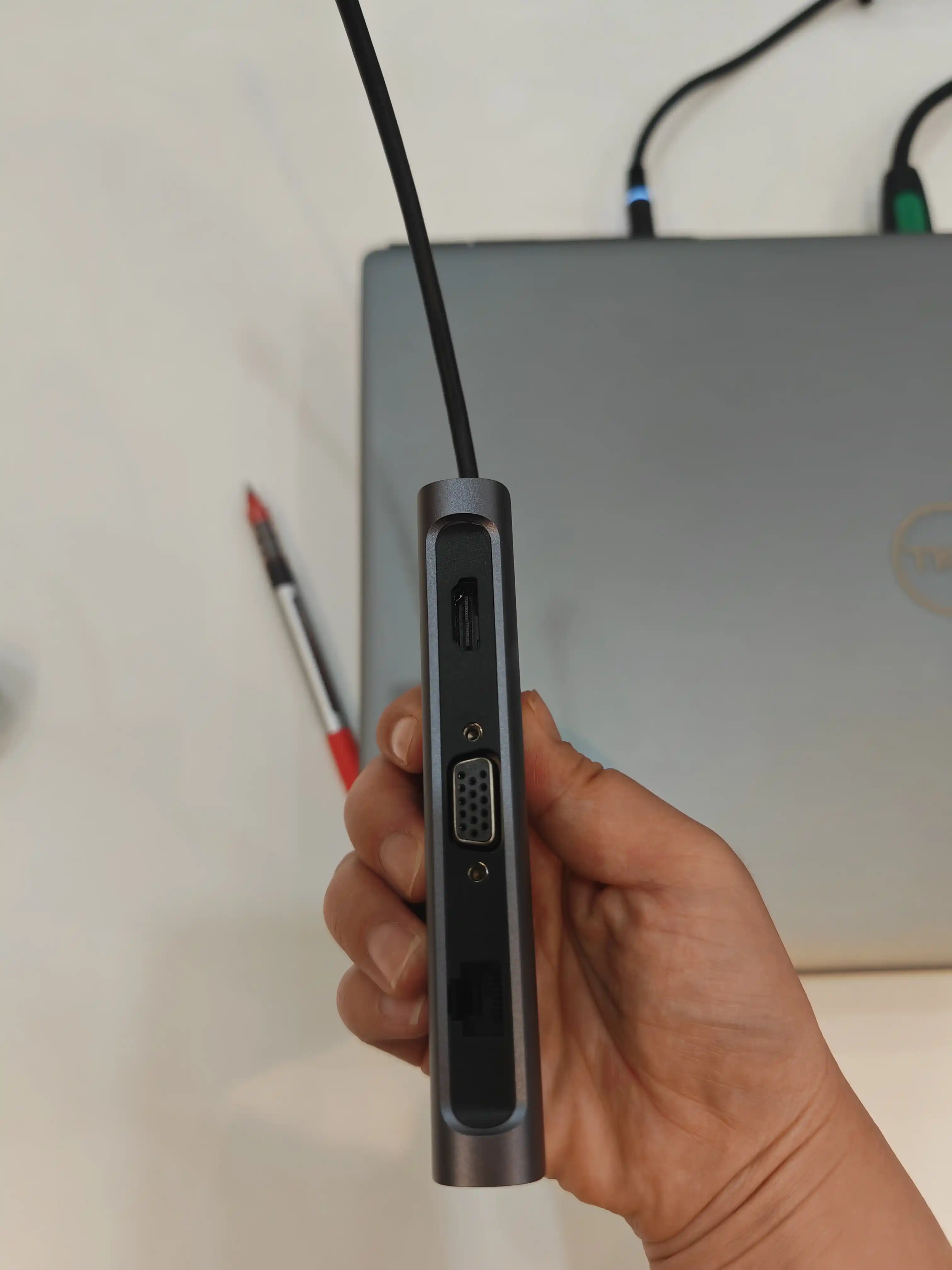 USB-C док-станция Ugreen 9в1, USB-A, HDMI, VGA, SD, LAN. Усб хаб концентратор