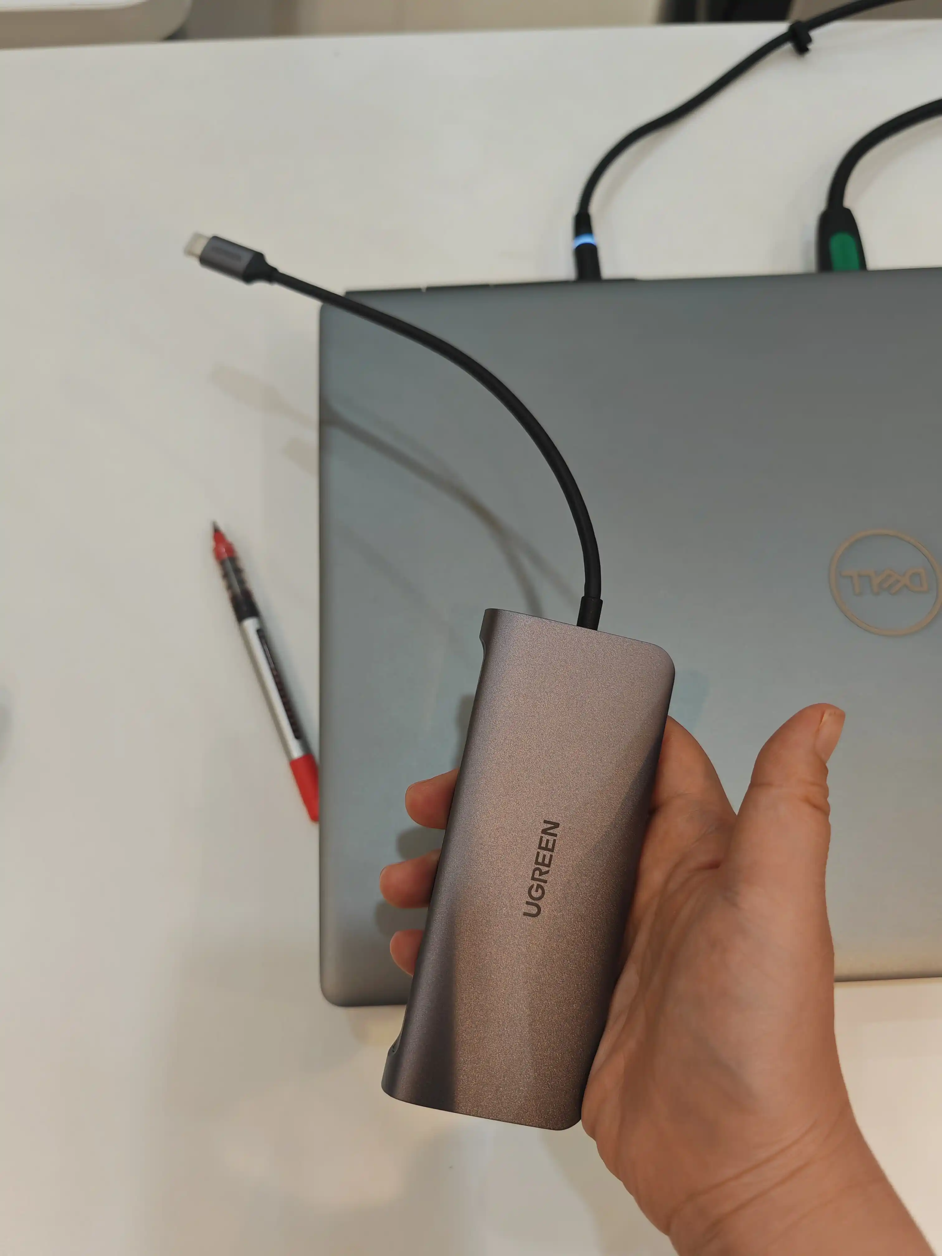 USB-C док-станция Ugreen 9в1, USB-A, HDMI, VGA, SD, LAN. Усб хаб концентратор