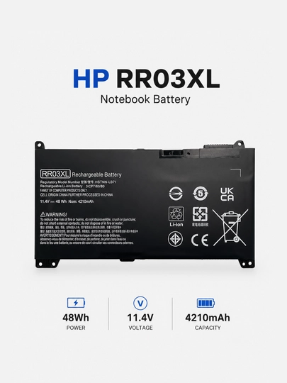 HP RR03XL noutbuk batareyasi 11.4V HP ProBook 430 G4/G5, 440 G4/G5, 450 G4/G5, 455 G4/G5 - 