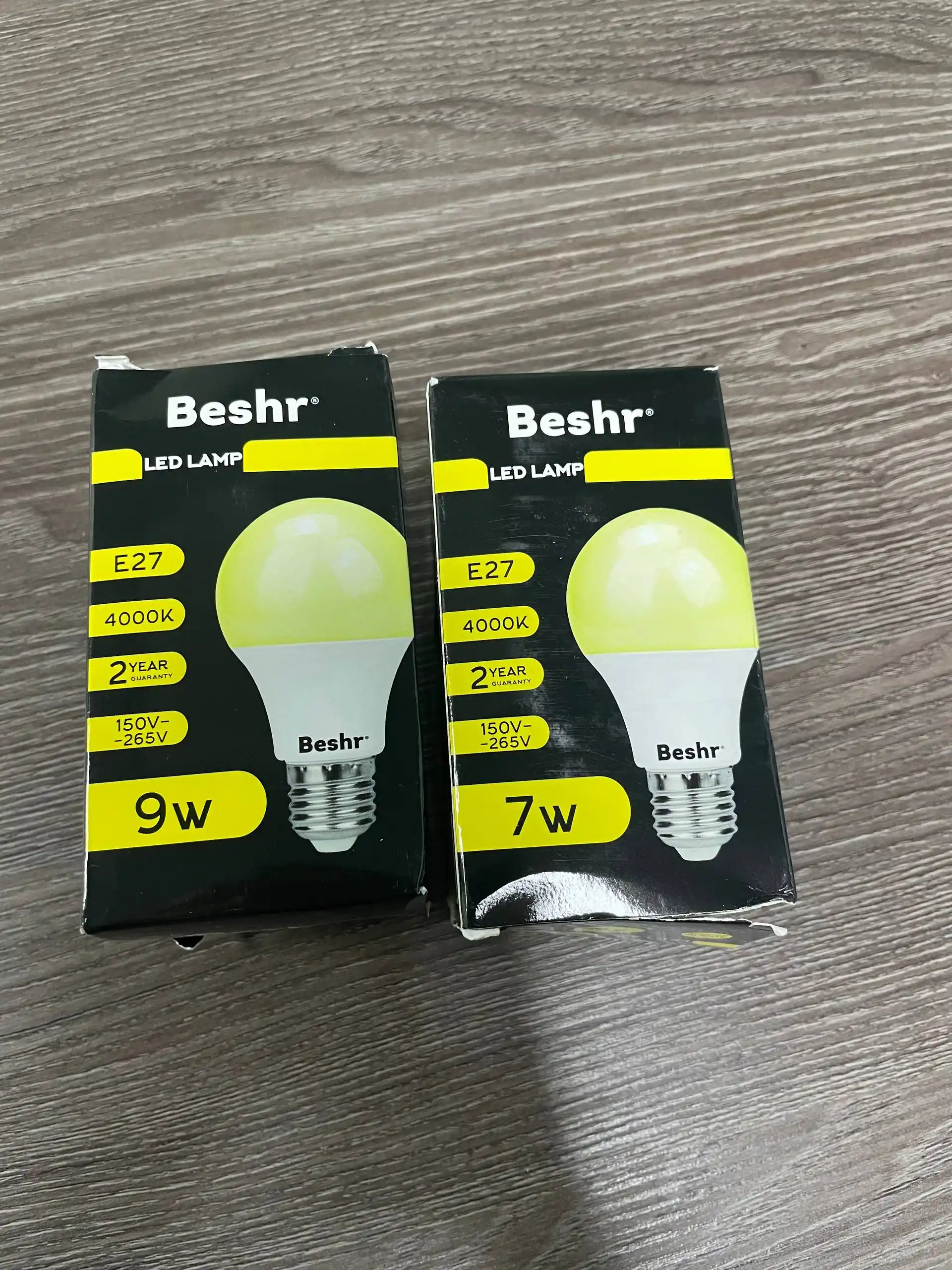 BESHR LED Лампа E27 4000K 150-265В, 7Вт/9Вт/12Вт/15Вт/18Вт, 2 Года Гарантии