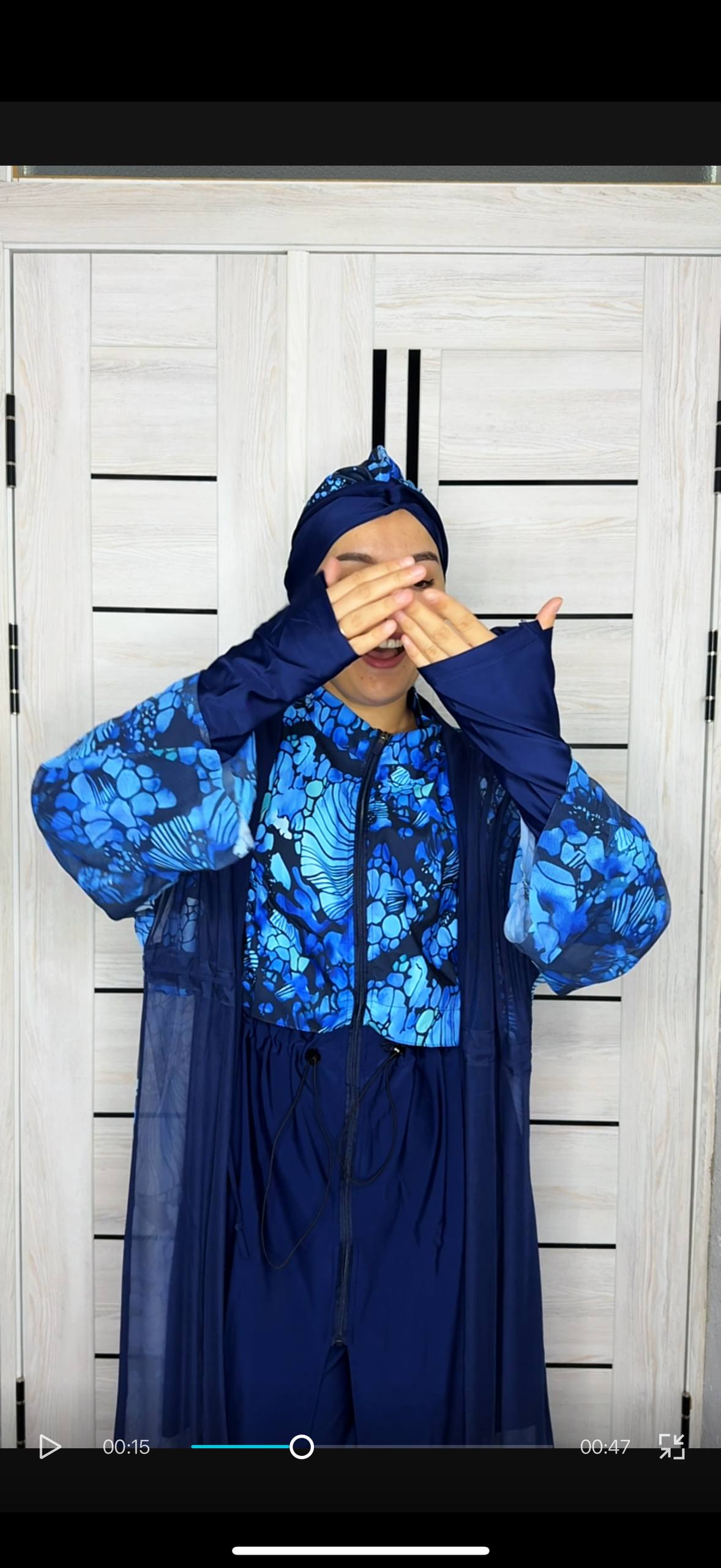 Ayollar uchun, cho'milish kiyimi, yopiq, muslimalar uchun, burkini, katta o‘lchamli