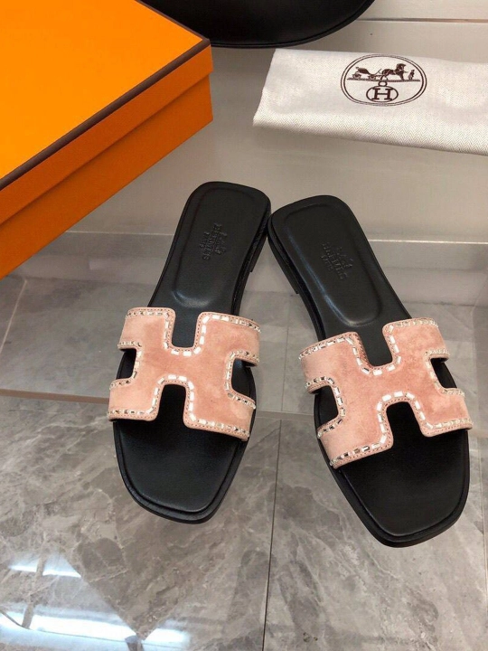 Современные hermes женские тапочки, удобные летние, женская обувь - 