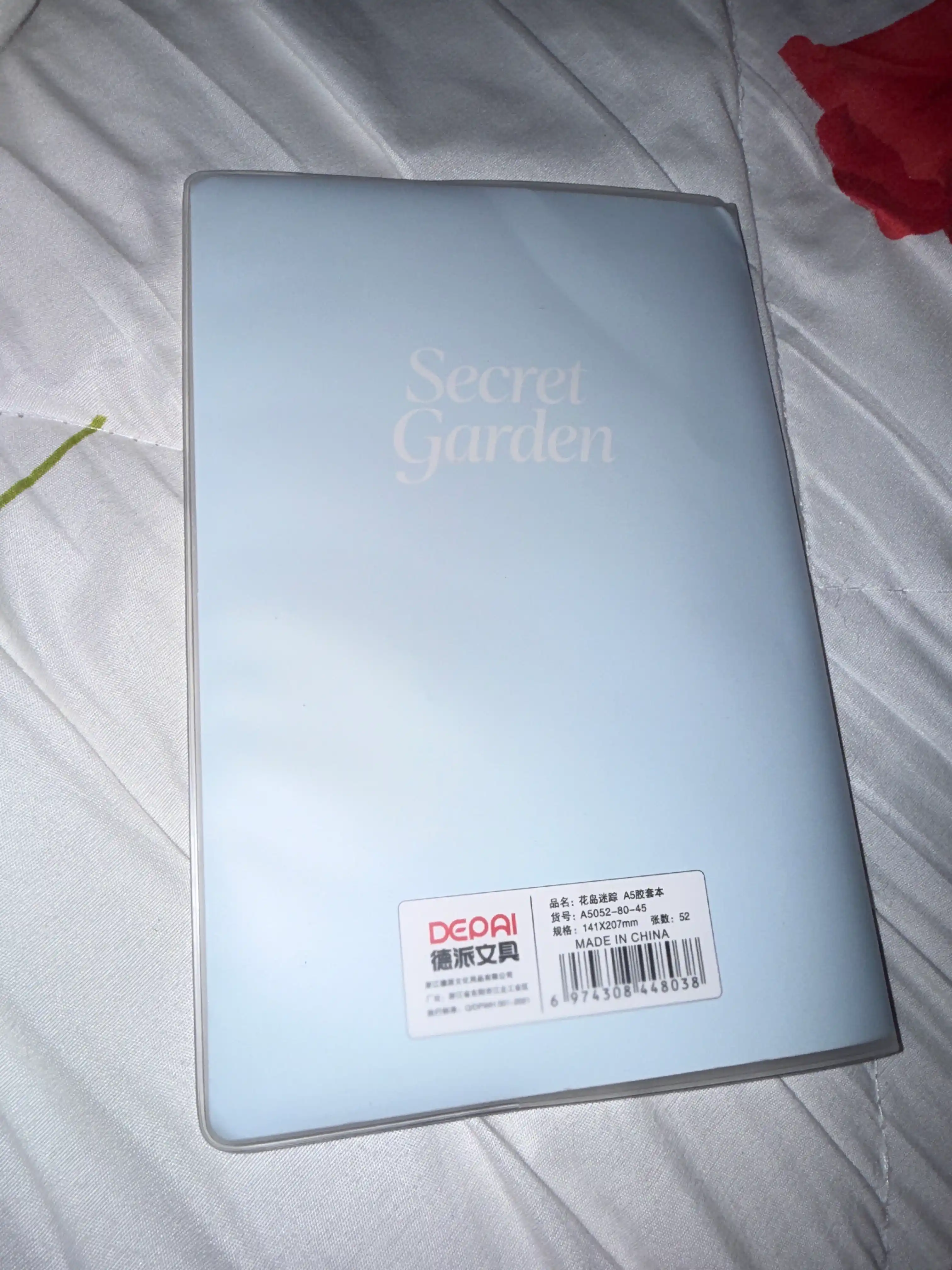 Блокнот Blaknot Secret Garden формата А5 — 52 листа, клетчатый узор, прозрачная обложка