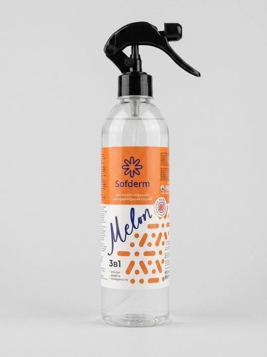 Sofderm Melon 3 in 1 qovun iforli antiseptik sprey, 400 ml