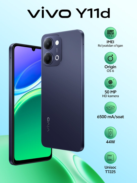 Smartfon Vivo Y11d 4/256GB, IPS ekran 120 Gts, 6500 mAs - 