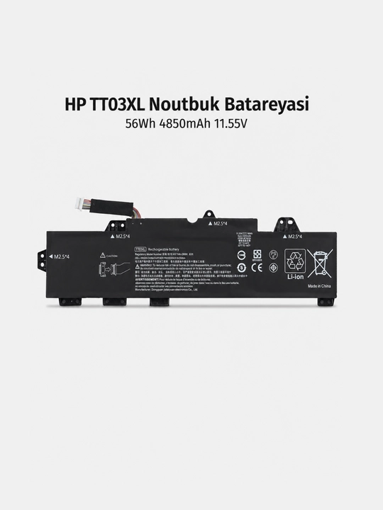 HP TT03XL noutbuk batareyasi  11.55V EliteBook 755 G5/G6, 850 G5/G6, ZBook 15u G5/G6 uchun - 