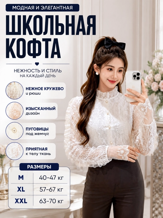 Ayollar va qizlar uchun bluzka,oq kofta,oq rubashka,bluzka,ayollar bluzkasi,ayollar kiyimi