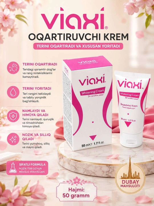 Viaxi sezgir zonalarni oqartiruvchi krem, 50 ml - 