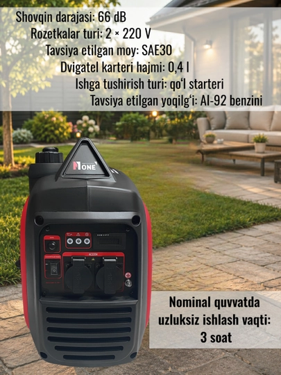 Benzinli invertor generator NUMBER ONE NIG4000-iS-PRO, max 3500 Vt