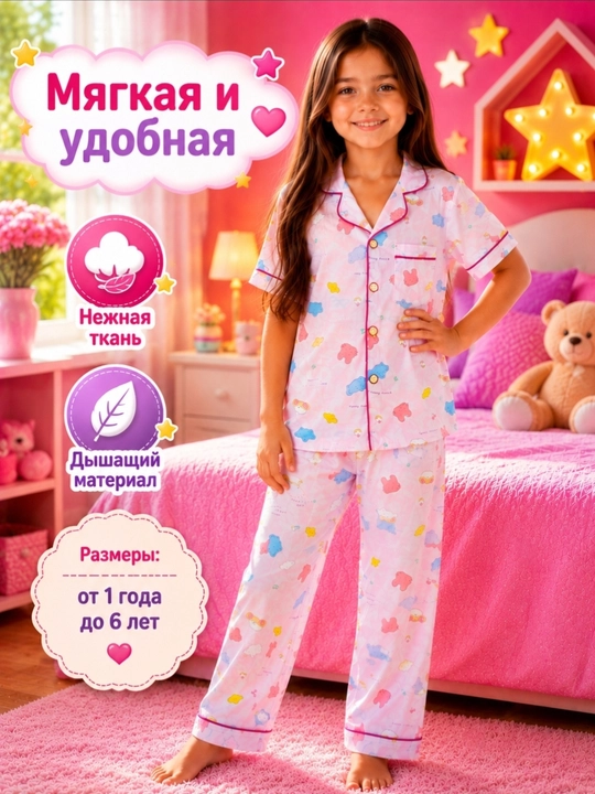 Детская пижама,пижама для девочки,мягкая пижама,домашняя одежда,одежда,детская одежда,