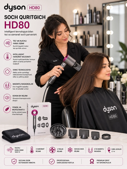 Dyson HD80 soch quritgichi (fen)
