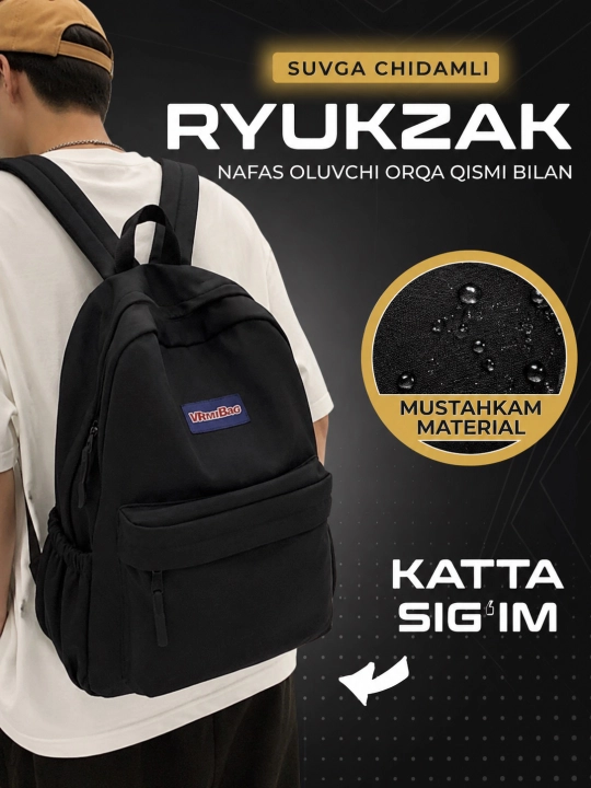 Maktab uchun sumka ryukzak bolalar va erkakalar uchun ham, katta sig'imli ryukzak