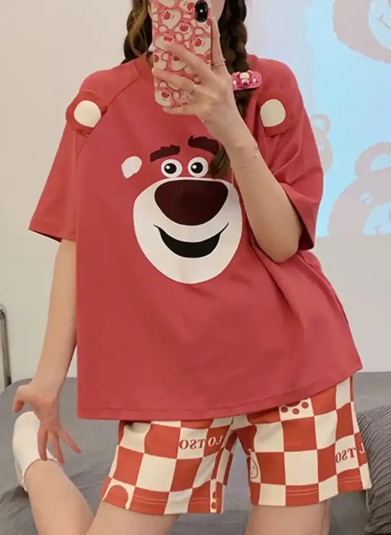 Ayollar va qizlar uchun pijama, ikki baho, uy uchun futbolka va shortik