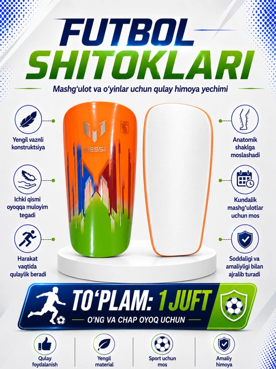 Professional futbol shitkilari — o‘yin va mashg‘ulot uchun himoya