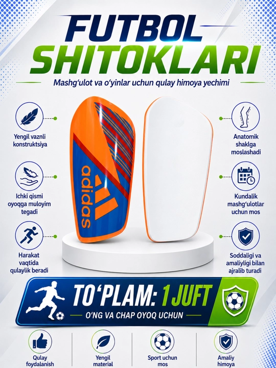 Professional futbol shitkilari — o‘yin va mashg‘ulot uchun himoya