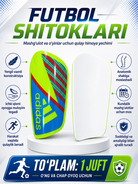 Professional futbol shitkilari — o‘yin va mashg‘ulot uchun himoya