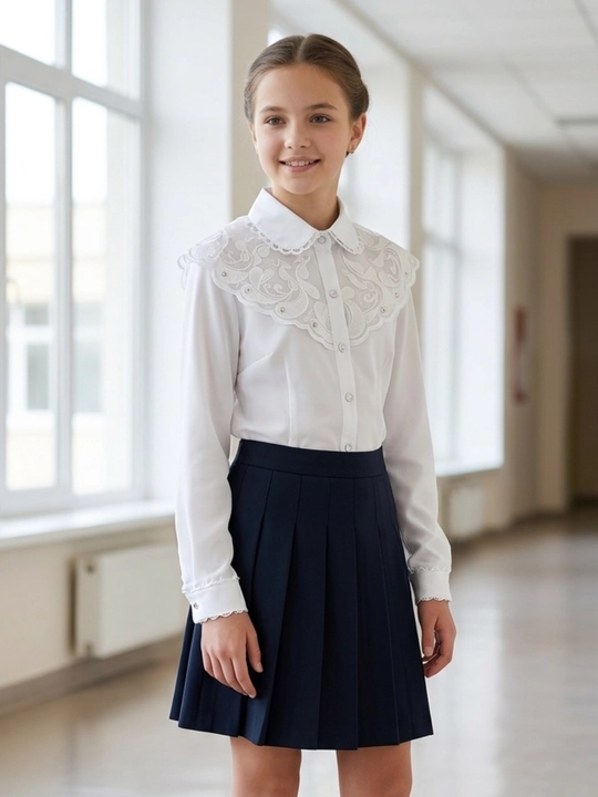 10-14 yoshli qizlarga maktab uchun bluzka - 