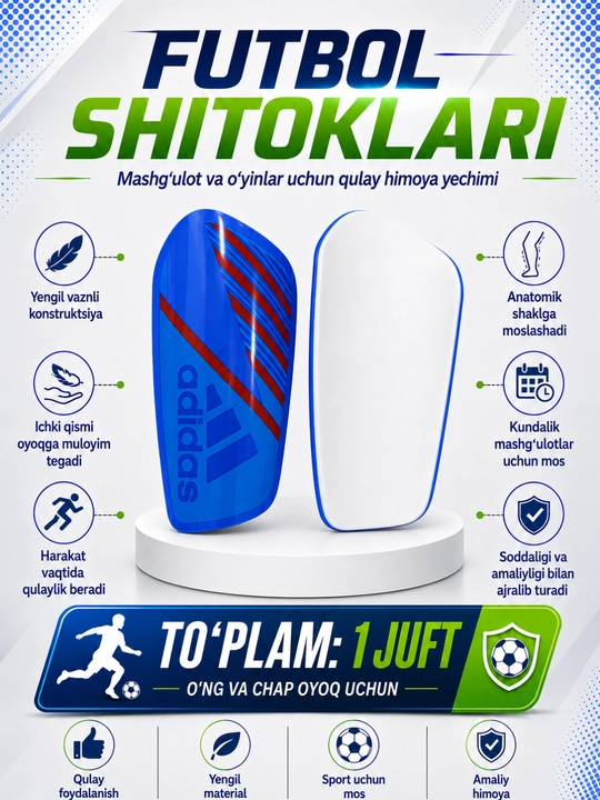 Professional futbol shitkilari — o‘yin va mashg‘ulot uchun himoya