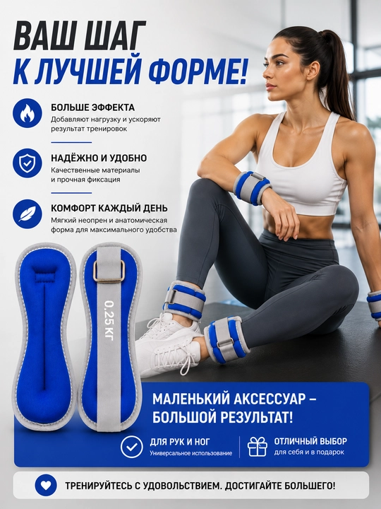Утяжелители для рук, утяжелители для ног, спортивные утяжелители, манжеты с утяжелением