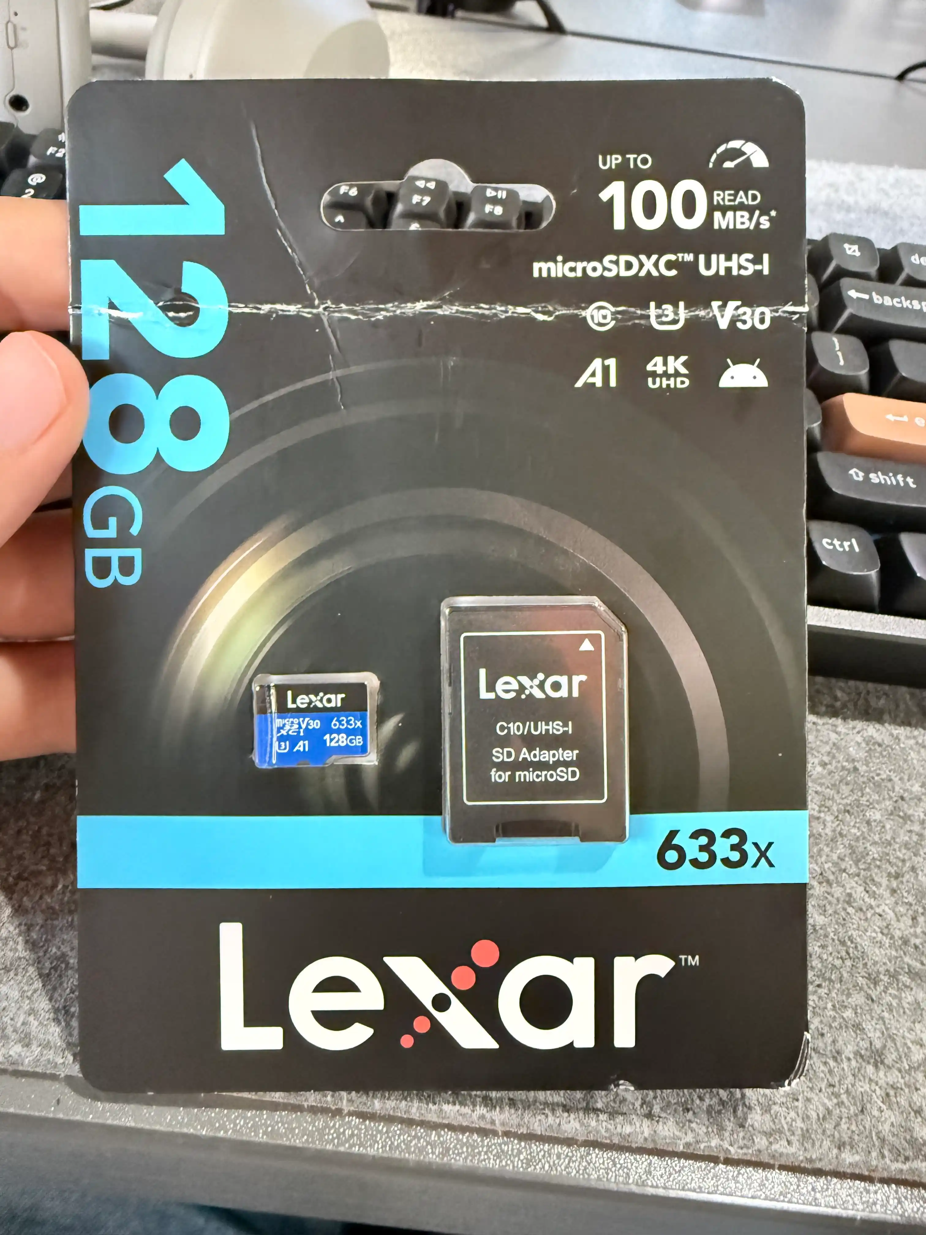 Флешка Lexar 32/64/128/256GB A1, V30, 4K, 100Mb/s microSDXC UHS-I card, micro sd