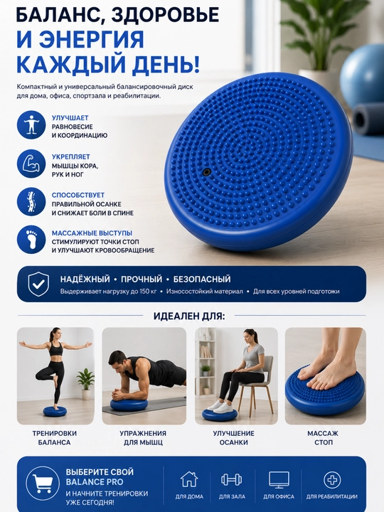 Баланс платформа, балансировочная платформа, полусфера, баланс борд