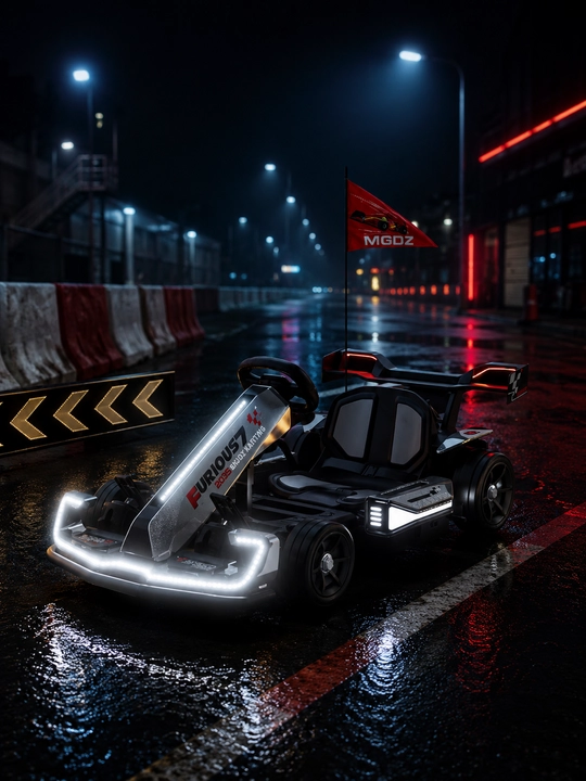 Bolalar uchun 24V elektr kart, tezligi 20, sozlanadigan uzunlik, ikkita 200 Vt dvigatel