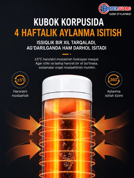 Spermodozlarni eritish uchun portativ termostat, 200 ml - veterinariya uchun