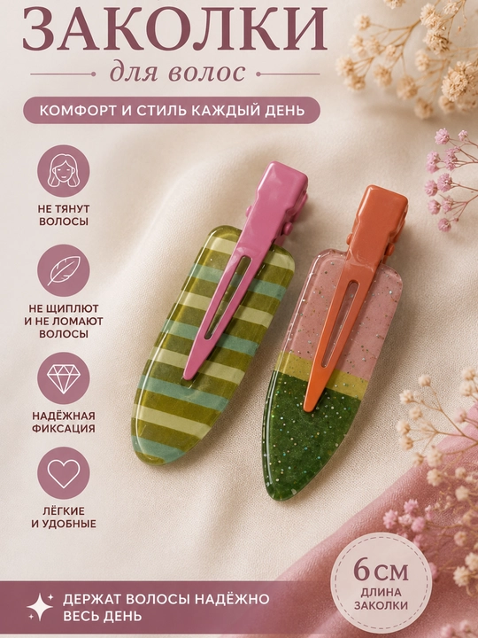 Заколка для волос декоративная - 