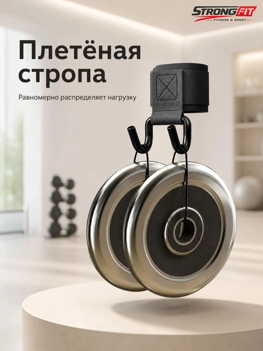 Крюки для тяги штанги и гантелей, 2 шт, лямки турника, зацепи, спортивный фитнес инвентарь