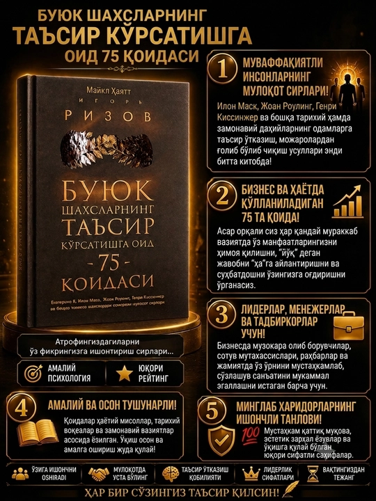 Книга 75 правил влияния великих людей, Игорь Рызов, Майкл Хайятт, переговоры