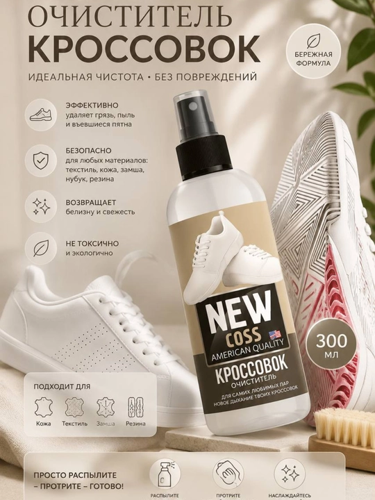 Oq krossovkalar uchun tozalagich - 
