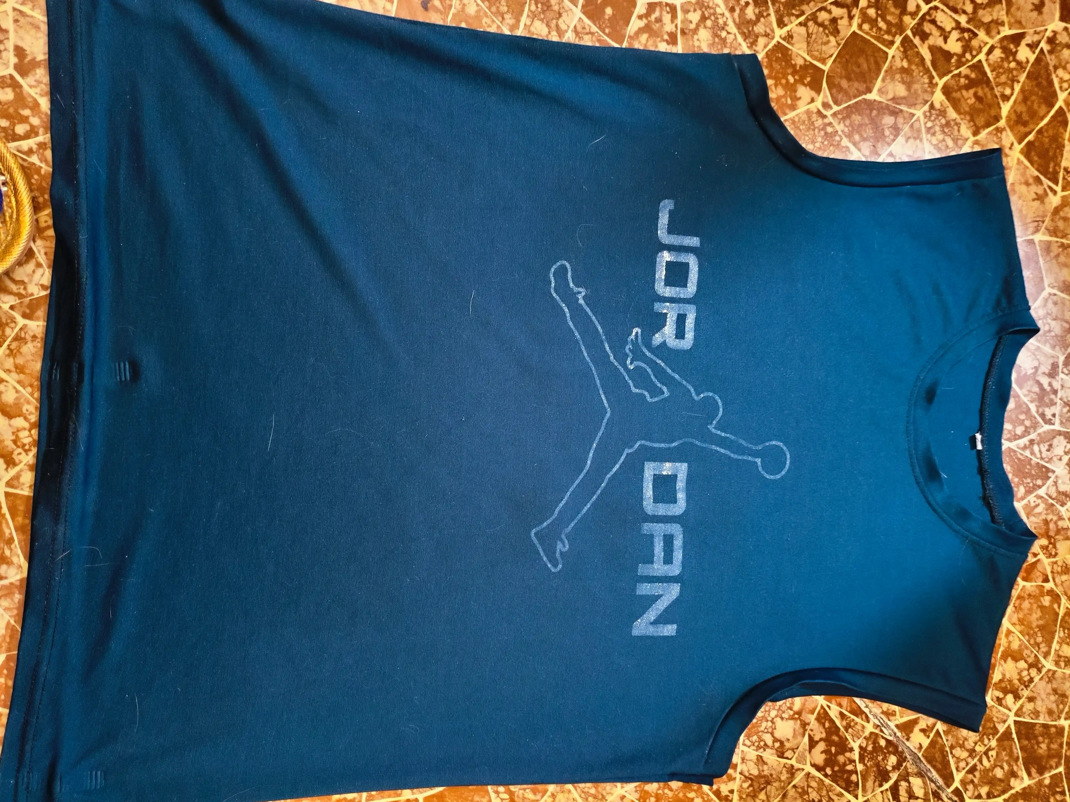 Jordan printli erkaklar yengsiz futbolkasi sport va kundalik kiyish uchun L-3XL