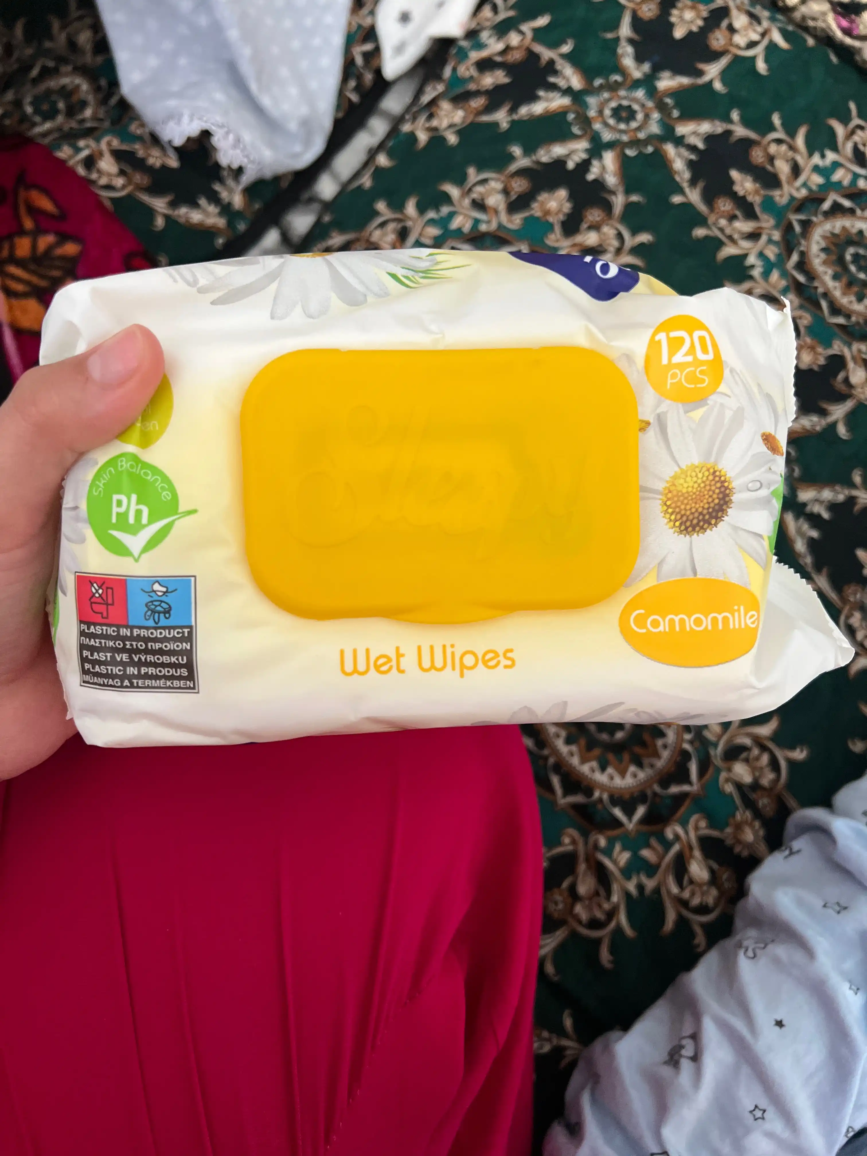 Nam salfetkalar Sleepy "Camomile", 120 dona