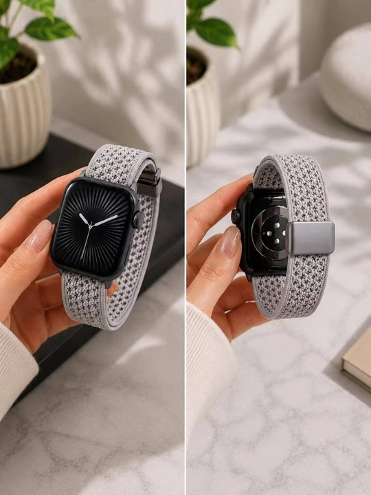 Apple Watch 42/44/45/49 mm uchun elastik neylon remeshok Ultra SE Series 1–10