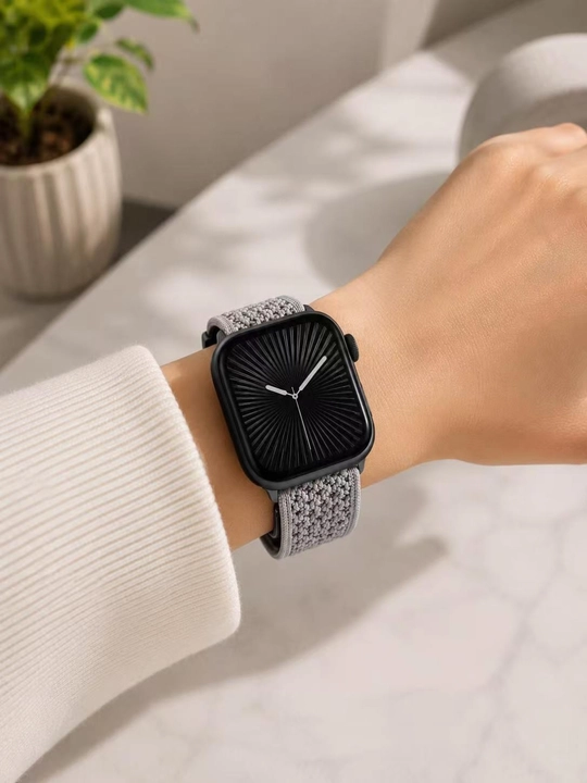 Apple Watch 42/44/45/49 mm uchun elastik neylon remeshok Ultra SE Series 1–10