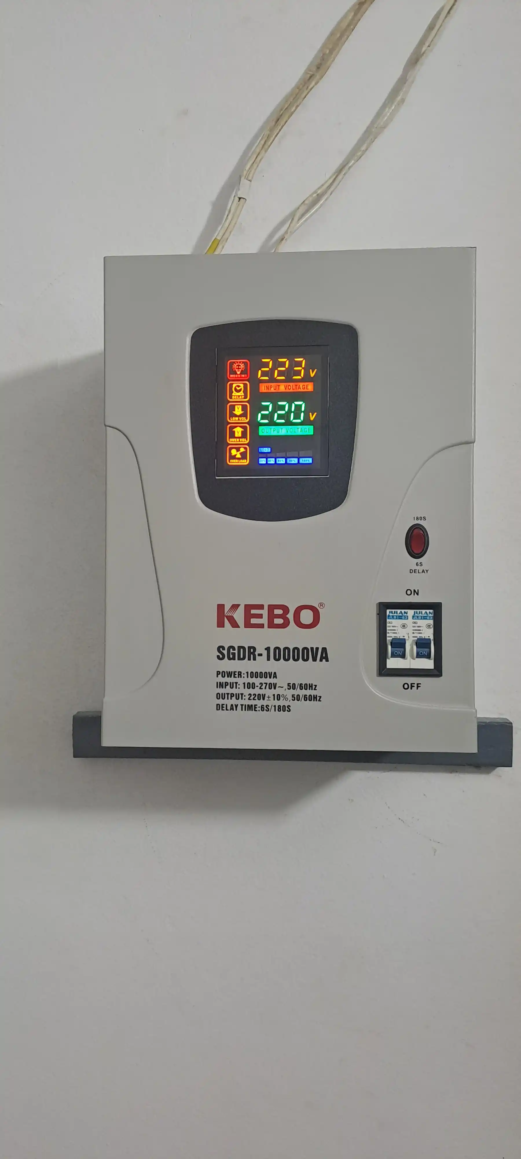 Стабилизатор напряжения 10KVA релейный 100-270V KEBO